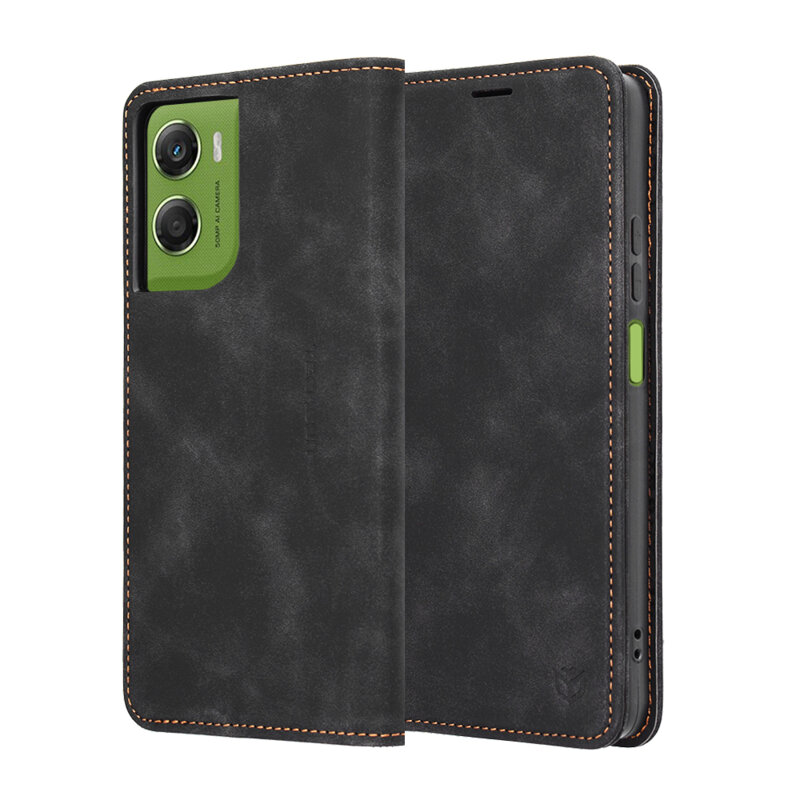 Husa piele Motorola Moto G06 Techsuit Confy Cover, negru