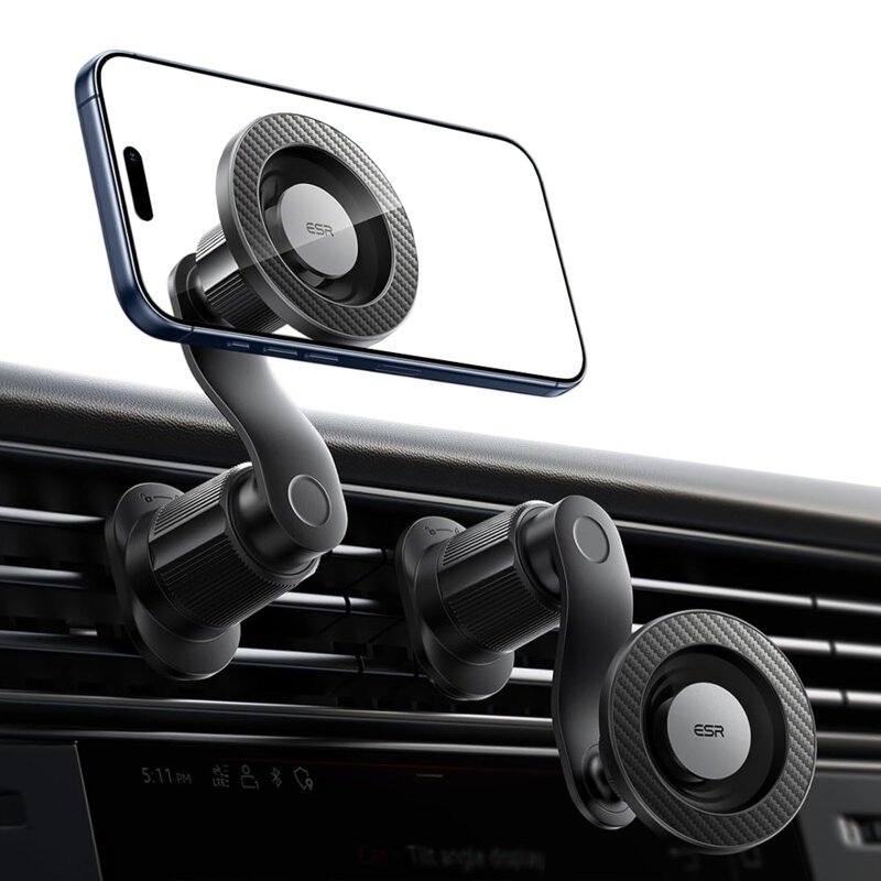 Suport auto magnetic pentru grila, universal ESR OmniLock, negru/carbon