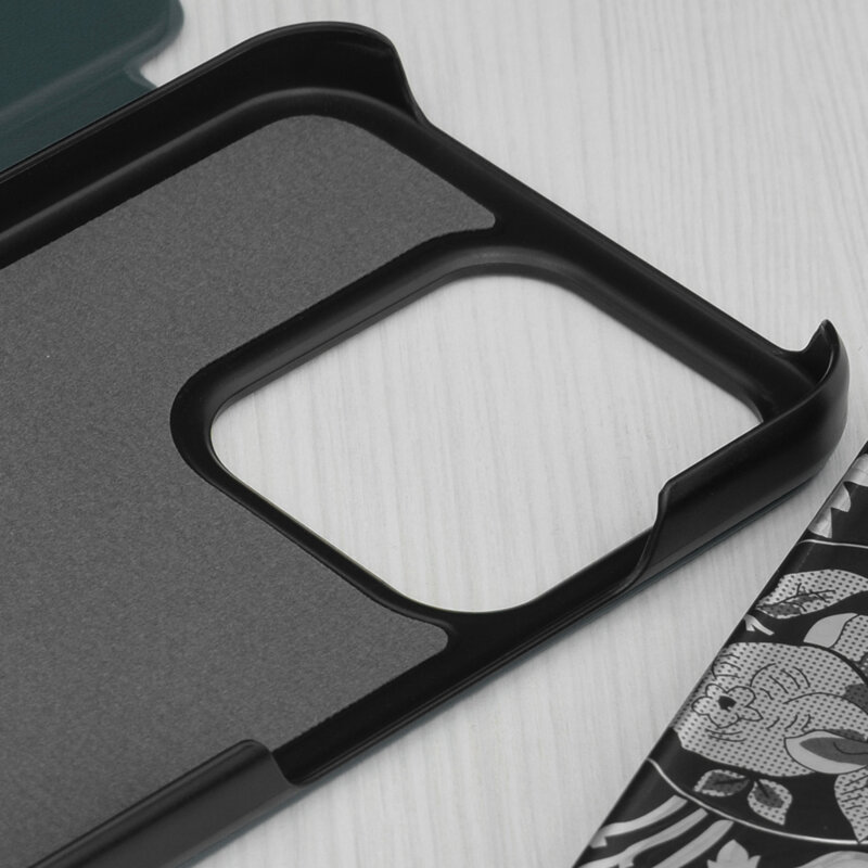 Husa Xiaomi Redmi 15C 5G Eco Leather View flip tip carte, verde