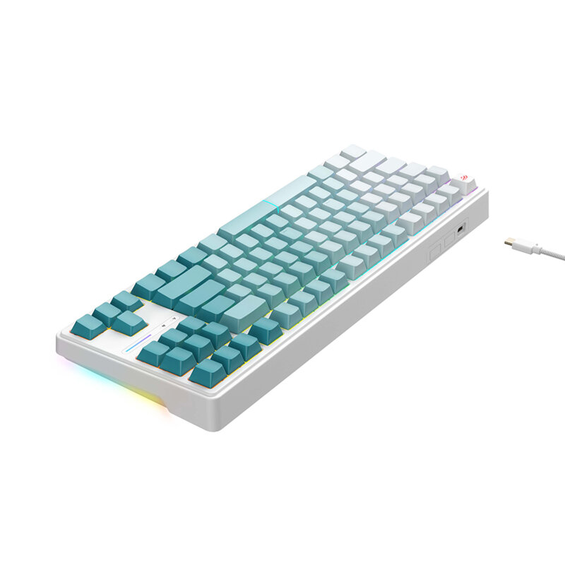 Tastatura gaming iluminata cu fir Havit KB901L, alb / verde