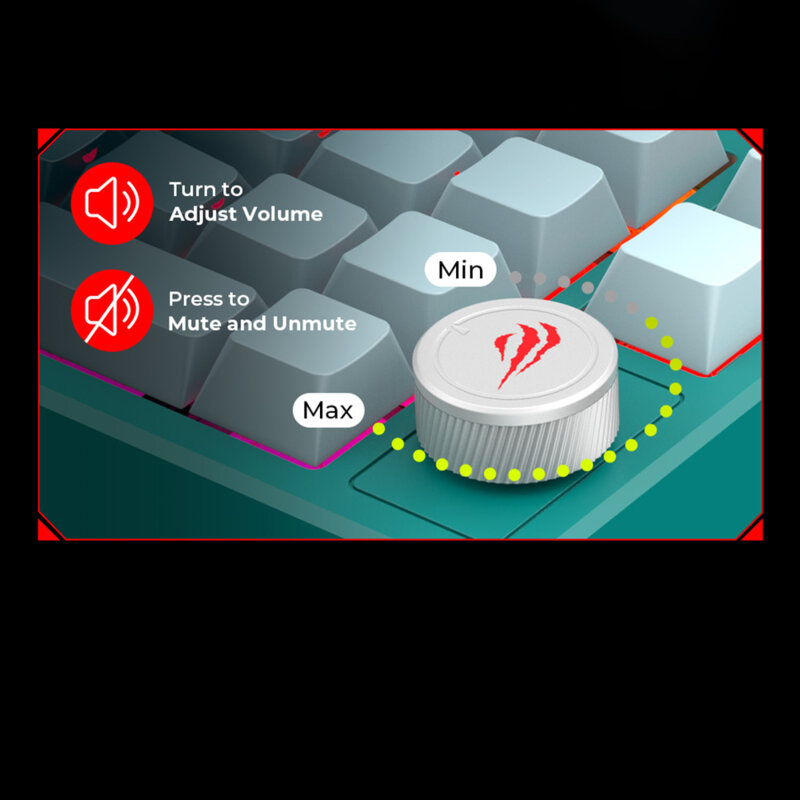 Tastatura gaming iluminata cu fir Havit KB899L, alb / verde