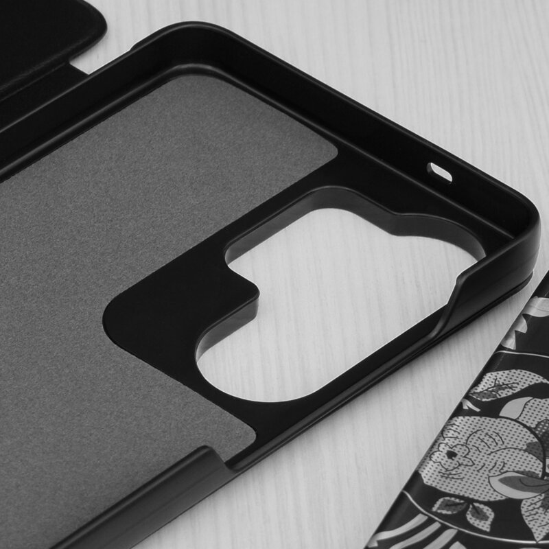 Husa Samsung Galaxy S26 Ultra Eco Leather View flip tip carte, negru