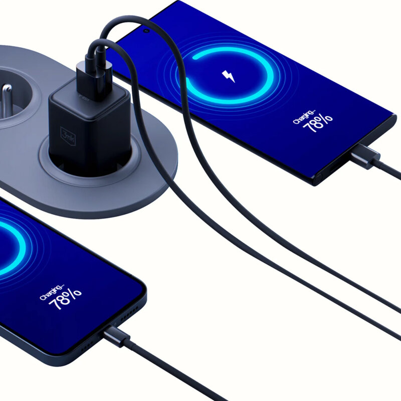 Incarcator priza USB 20W GaN QC4, 3mk Hyper, negru