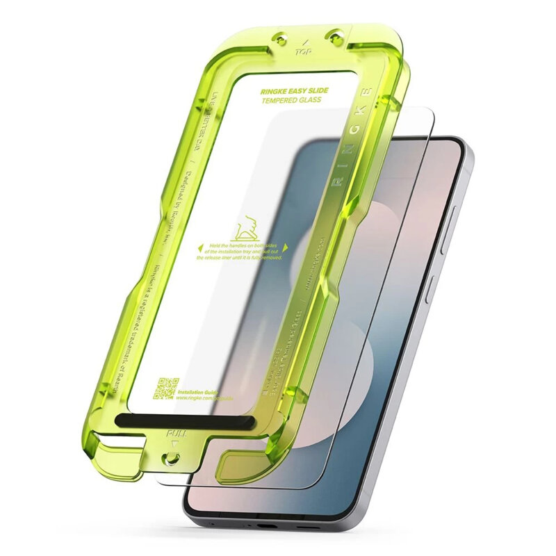 [Pachet 2x] Folie sticla Samsung Galaxy S25 FE Ringke Easy Slide Tempered Glass, transparenta