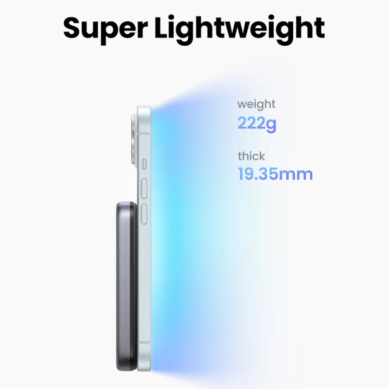 Power bank wireless 15W, 10000mAh, PD30W Ugreen, gri, 45763