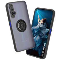 Husa Huawei Honor 20 Techsuit Glinth Cu Inel Suport Stand Magnetic - Negru