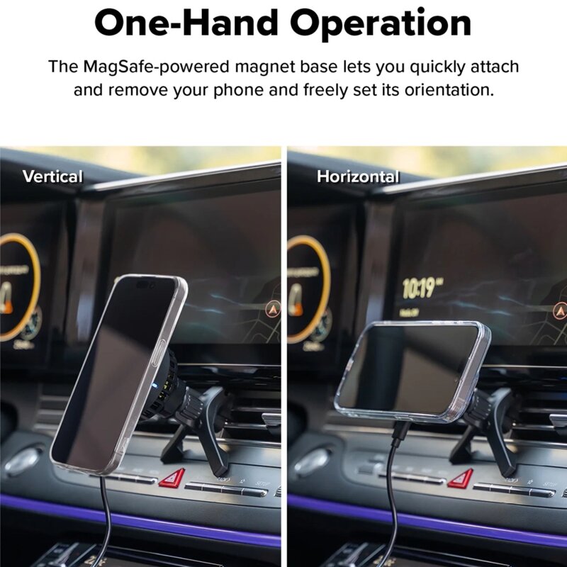 Suport auto cu incarcare wireless Ringke Peltier, 25W, negru