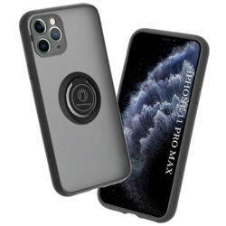 Husa iPhone 11 Pro Max Techsuit Glinth cu inel suport stand magnetic, negru