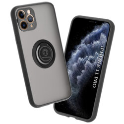 Husa iPhone 11 Pro Techsuit Glinth cu inel suport stand magnetic, negru