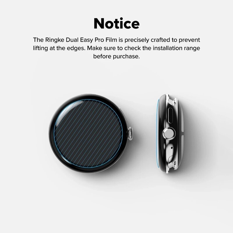 [Pachet 2x] Folie Google Pixel Watch 4 45mm Ringke Dual Easy Pro Film, transparenta