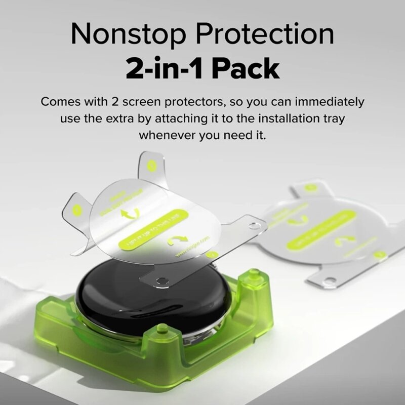 [Pachet 2x] Folie Google Pixel Watch 4 41mm Ringke Dual Easy Pro Film, transparenta