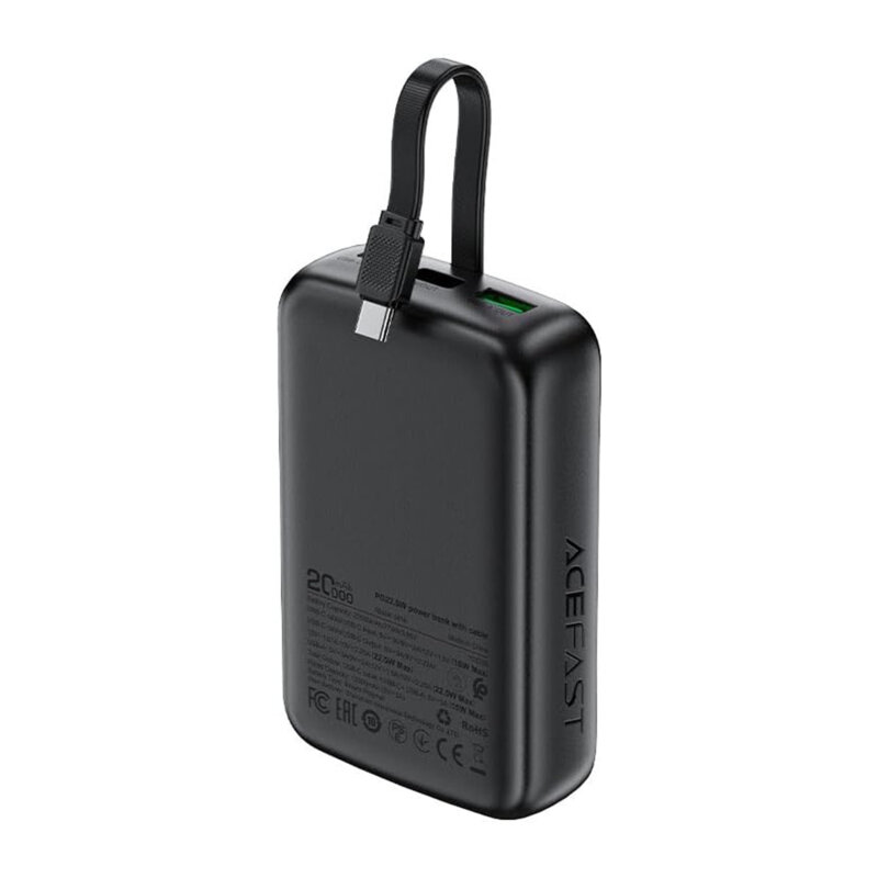 Power bank 20000mAh cu cablu tip C, PD22.5W Acefast M14-20000