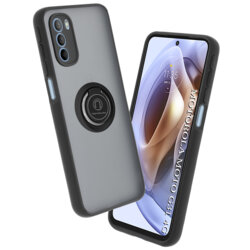 Husa Motorola Moto G31 Techsuit Glinth cu inel suport stand magnetic, negru