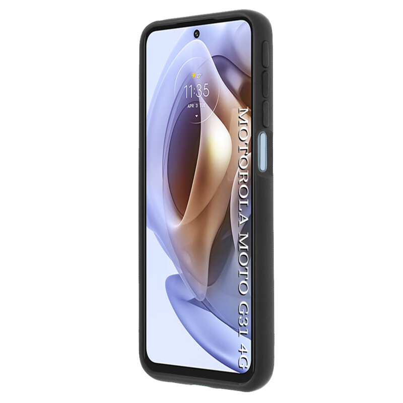 Husa Motorola Moto G31 Techsuit Glinth cu inel suport stand magnetic, negru