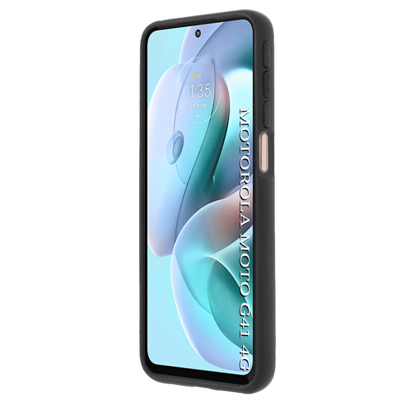 Husa Motorola Moto G41 Techsuit Glinth cu inel suport stand magnetic, negru