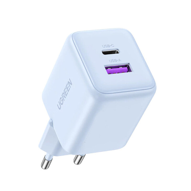 Incarcator tip C, USB, GaN, Fast Charge Ugreen, albastru, 65016
