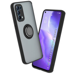 Husa Oppo Find X3 Lite Techsuit Glinth Cu Inel Suport Stand Magnetic - Negru