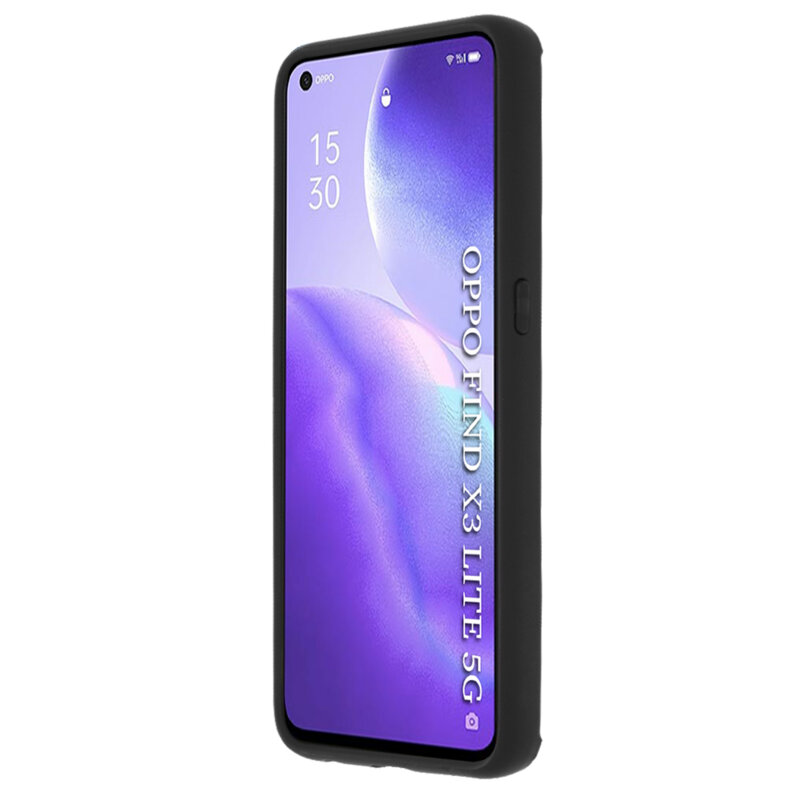 Husa Oppo Find X3 Lite Techsuit Glinth Cu Inel Suport Stand Magnetic - Negru