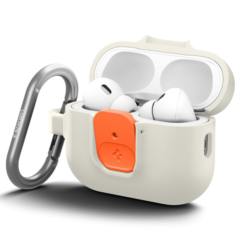 Husa Apple AirPods Pro 3 Spigen Nano Pop, holder, bej / portocaliu