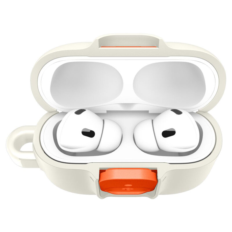 Husa Apple AirPods Pro 3 Spigen Nano Pop, holder, bej / portocaliu