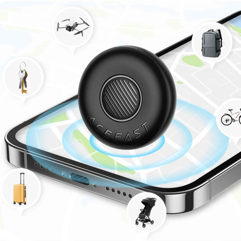 [Pachet 4x] Dispozitiv anti-pierdere compatibil cu iOS Acefast S1, 230mAh, gri