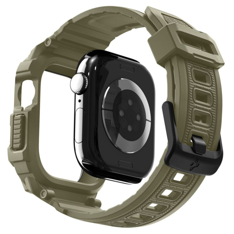 [Pachet husa + curea] Apple Watch 10 46mm Spigen Rugged Armor Pro V2, kaki