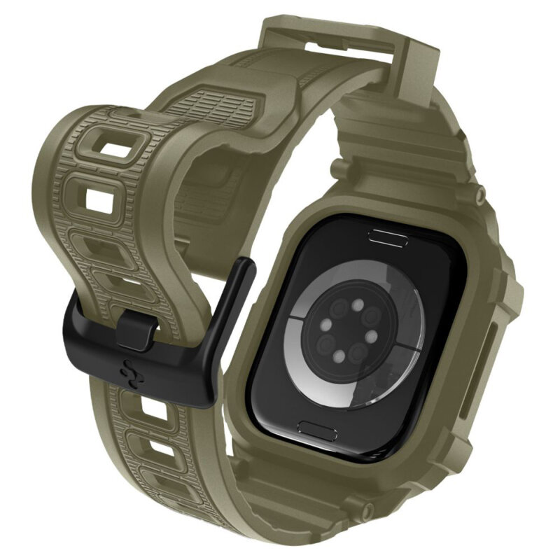 [Pachet husa + curea] Apple Watch 10 46mm Spigen Rugged Armor Pro V2, kaki