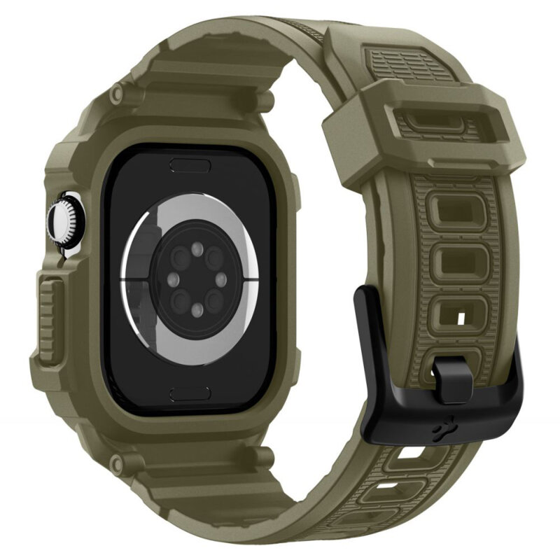 [Pachet husa + curea] Apple Watch 11 46mm Spigen Rugged Armor Pro, kaki