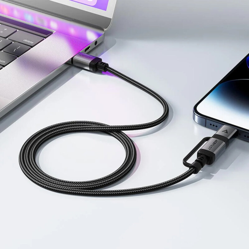 Cablu tip C la USB-C, Lightning, 60W Acefast, C20-01, 1.2m