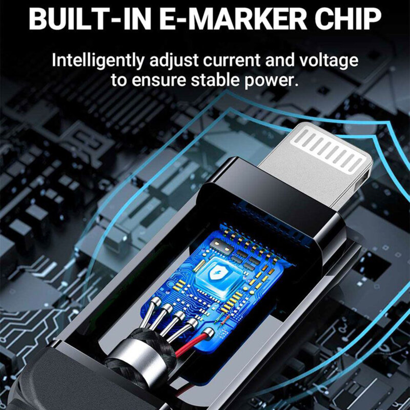 Cablu Lightning incarcare iPhone, 3A Acefast C6-01, 1.2m