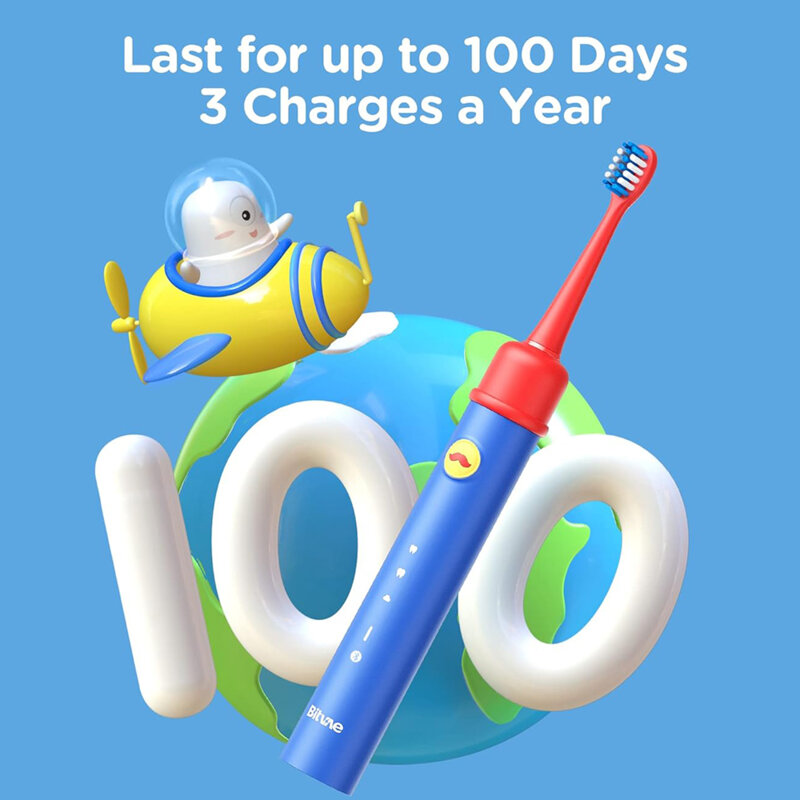 Periuta de dinti smart sonica pentu copii Bitvae K7S, albastru