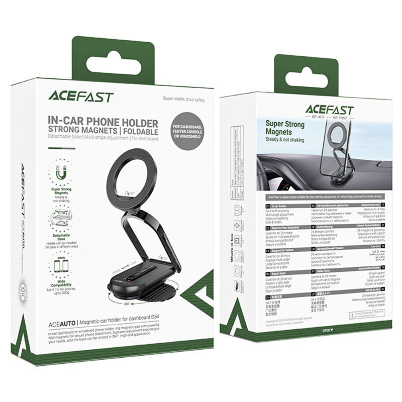 Suport auto magnetic cu baza detasabila Acefast D54, 360°, max. 6.9