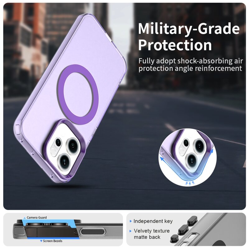 Husa Oppo Reno14 Techsuit CandyCase MagSafe, mov