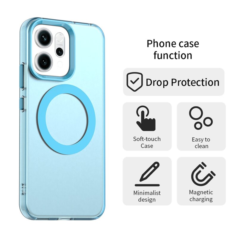 Husa Oppo Reno14 Techsuit CandyCase MagSafe, albastru