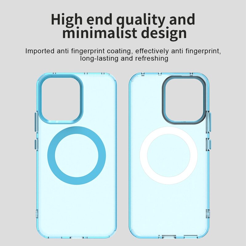 Husa Oppo Reno14 Techsuit CandyCase MagSafe, albastru