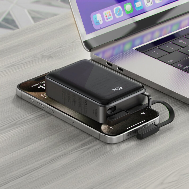 Power bank cu cablu Fast Charge, 20000mAh, 67W Acefast M4-20000