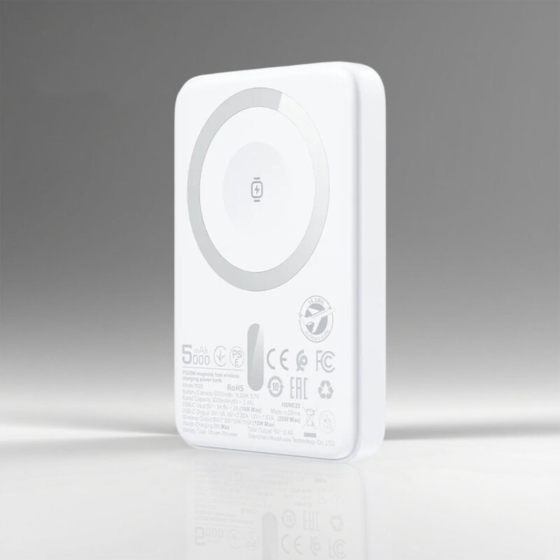 Power bank MagSafe 5000mAh, PD20W Acefast, alb, M25-5000