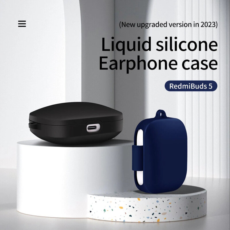 Husa Xiaomi Redmi Buds 5 Techsuit Silicone Case, negru