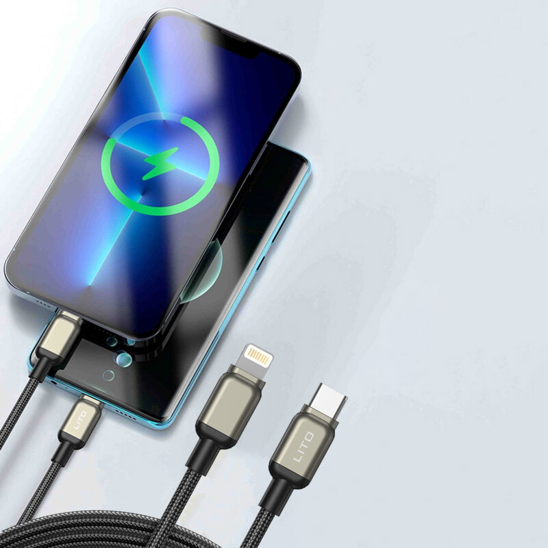 Cablu de date Fast Charging Type-C to Lightning Lito, LD17