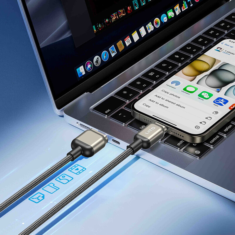 Cablu de date Fast Charging Type-C la Type-C Lito, LD17