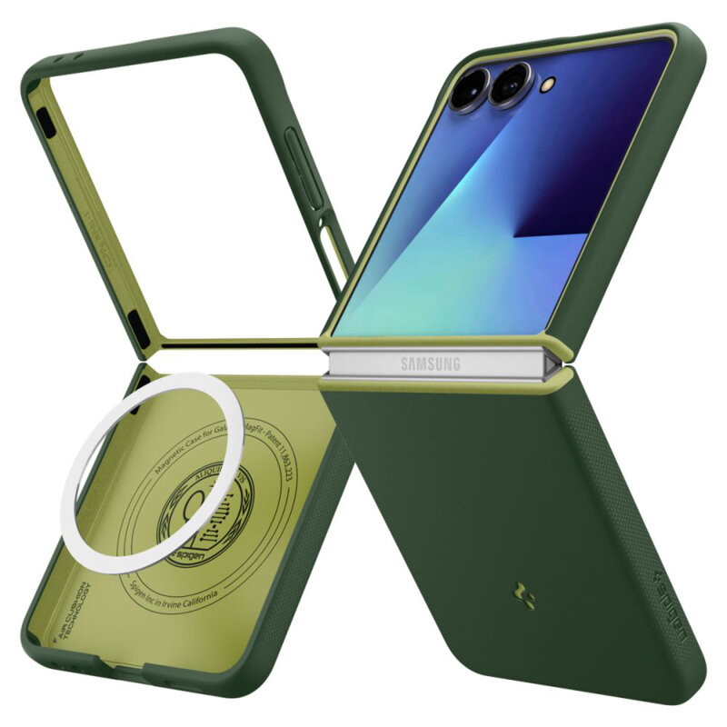 Husa Samsung Galaxy Z Flip7 Spigen Caseology Nano Pop MagSafe, verde