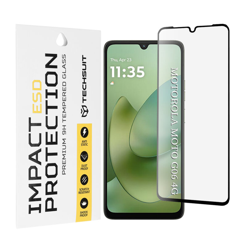 Folie sticla Motorola Moto G06 Techsuit ESD Glass, negru