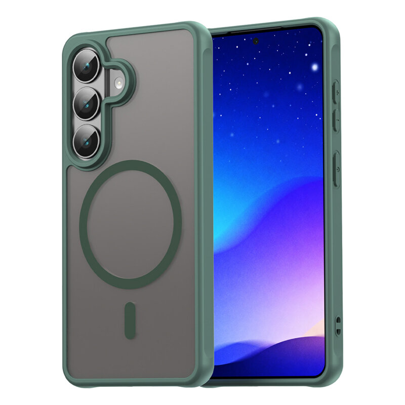 Husa Samsung Galaxy S26 Techsuit HaloFrost II MagSafe, verde