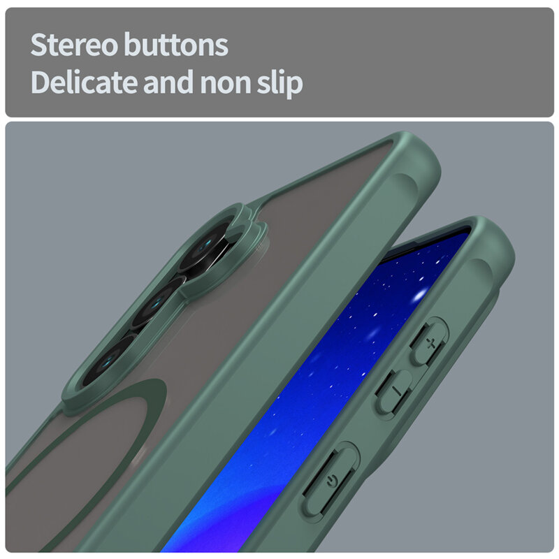 Husa Samsung Galaxy S26 Techsuit HaloFrost II MagSafe, verde