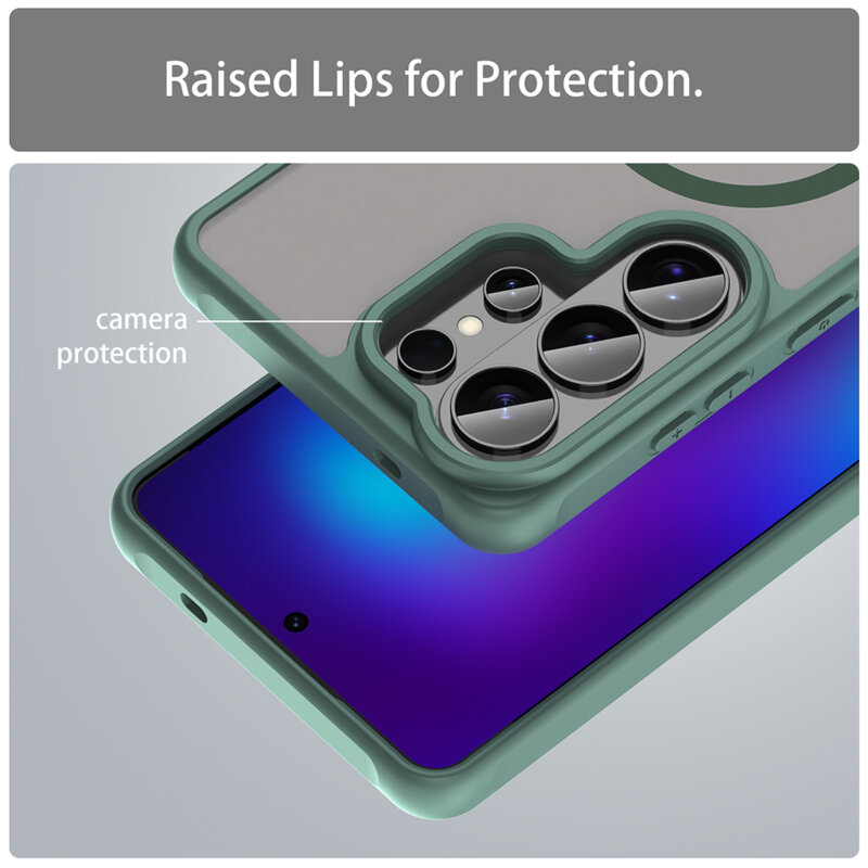 Husa Samsung Galaxy S26 Ultra Techsuit HaloFrost II MagSafe, verde