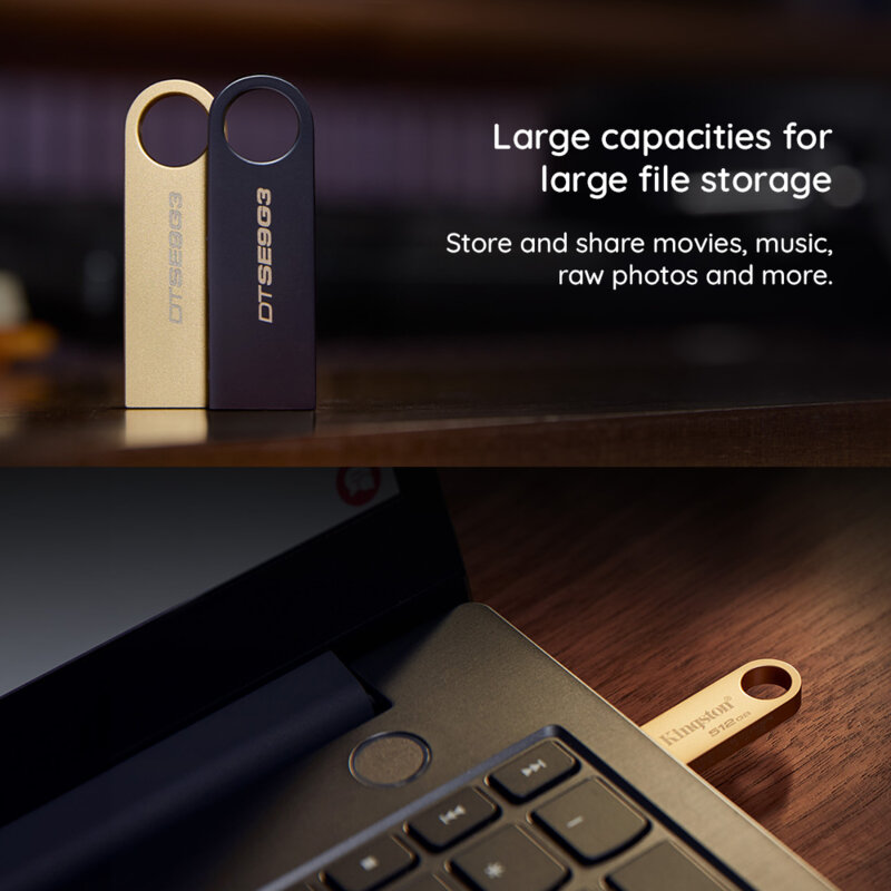 Stick USB 256GB premium Kingston, 220MB/s, auriu, DTSE9G3/256GB