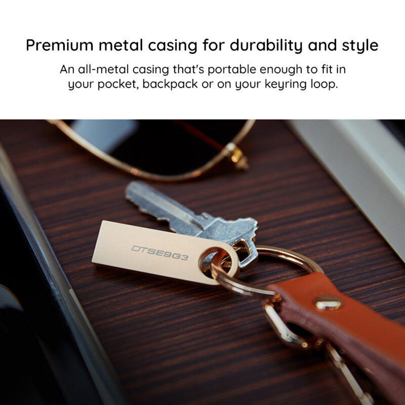 Stick USB 64GB premium Kingston 220MB/s, auriu, DTSE9G3/64GB