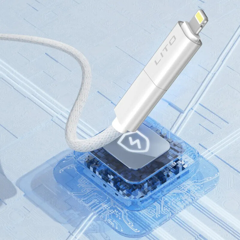 Cablu de incarcare magnetic 4in1, 100W, Lito LD21, alb