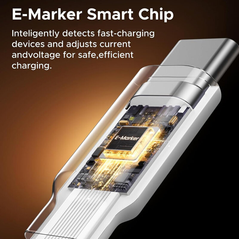 Cablu Type-C MacBook retractabil Ugreen, 100W, 1m, alb, L531