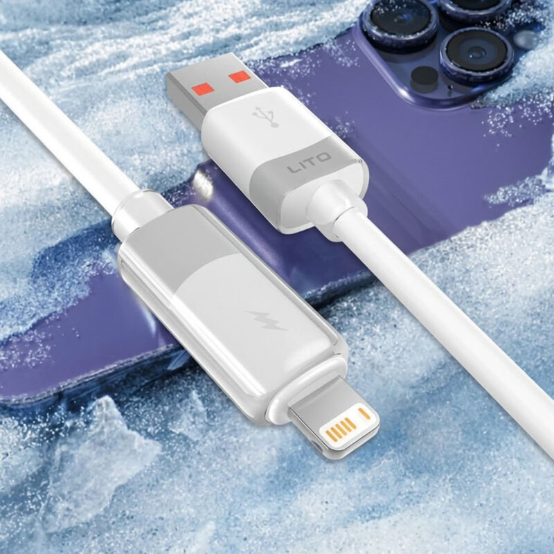 Cablu date Fast Charging USB la Lightning Lito, 60W, LD07